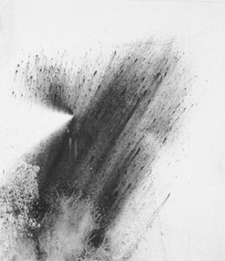 Earmark 2001 charcoal on paper from Building the Book 2001 a series of six drawings about library silence at The Warburg Institute, London