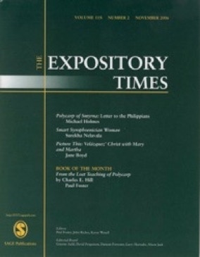 Expository Times Maney Publishing Volume no 3 ISSN 0305-8034 Jane Boyd 