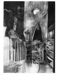 Drawings on acid free Arches paper in charcoal, ink, pencil by Jane Boyd