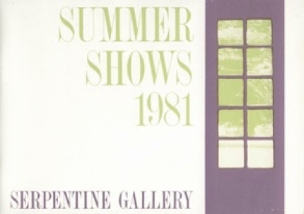 Summer Shows 1981 Serpentine Gallery Jane Boyd 