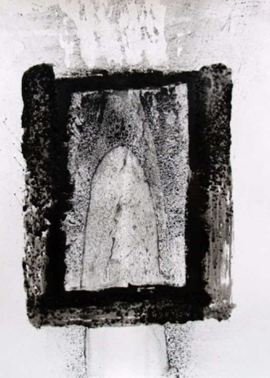 Jane Boyd,drawings,artist,Inhabiting the Window,v,2012,charcoal dust,Arches paper